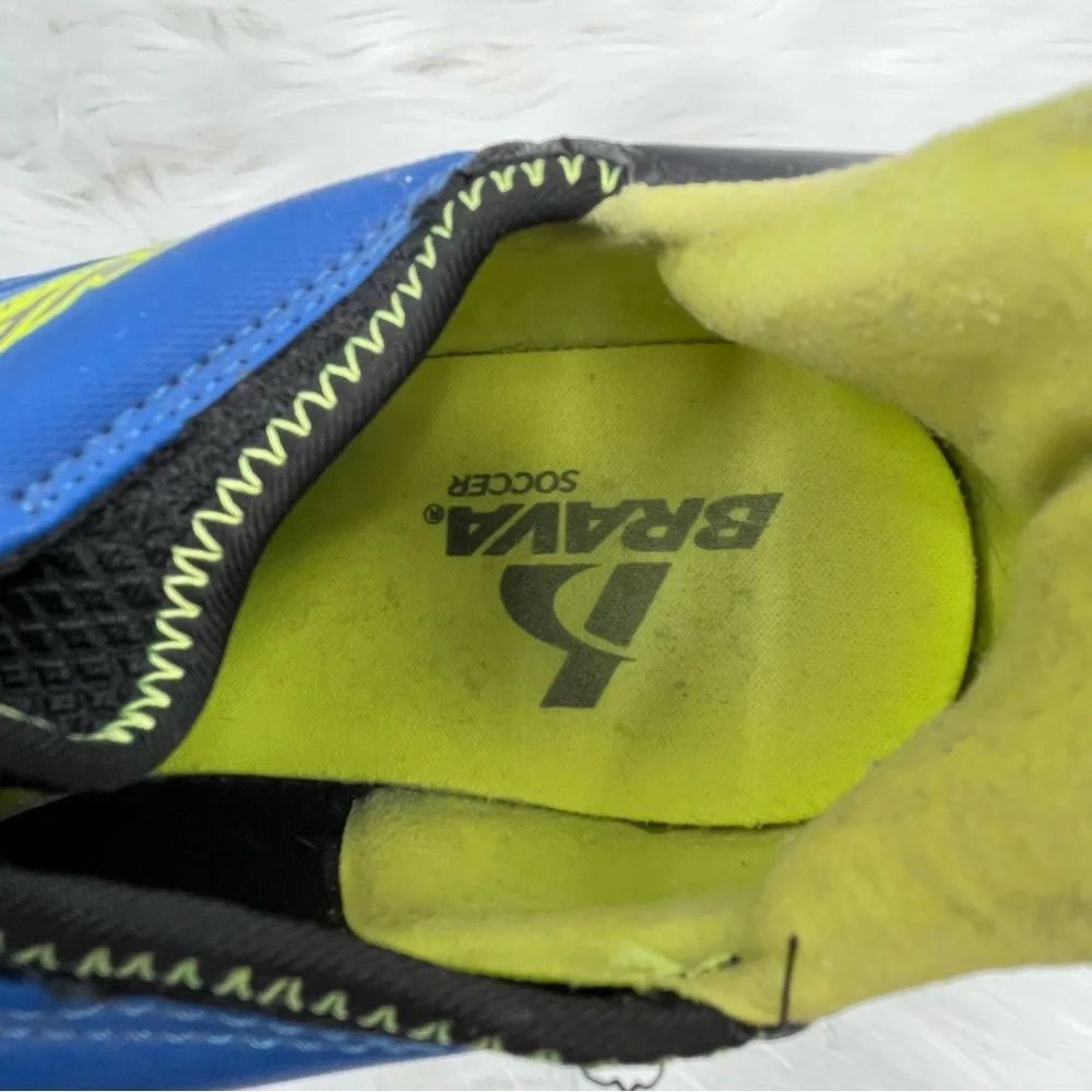 Brava Soccer Cleats Shoes Men's Size 11.5 D Lace Up Blue/Neon